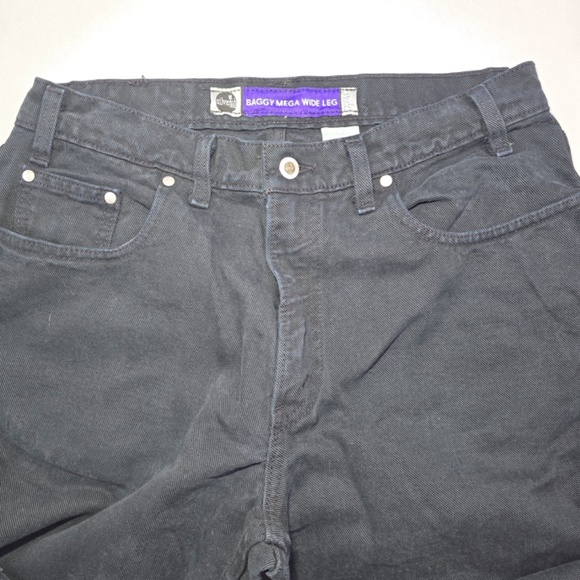 Vtg 90s Y2K Levi's SilverTab Black Denim Baggy Mega Wide Leg Jeans Skater - Picture 4 of 12